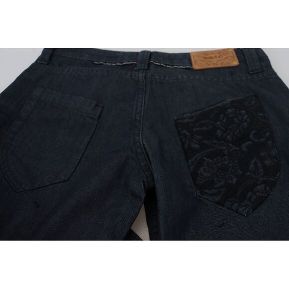 Exte Dark Blue Low Waist Straight Fit Women Denim Women's Jeans - Picture 5 of 5